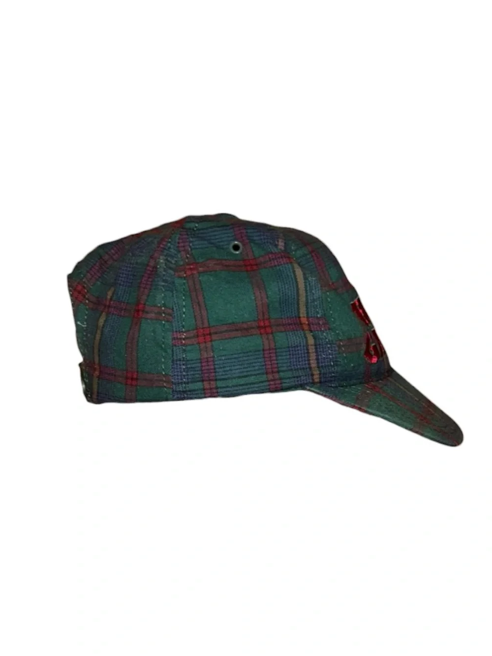 Vintage Busch Gardens Plaid Embroidered Cap